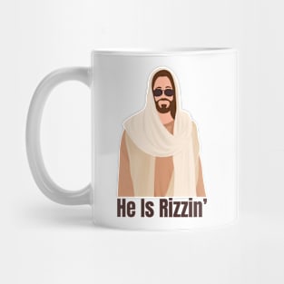 He Is Rizzin Funny Easter Mug